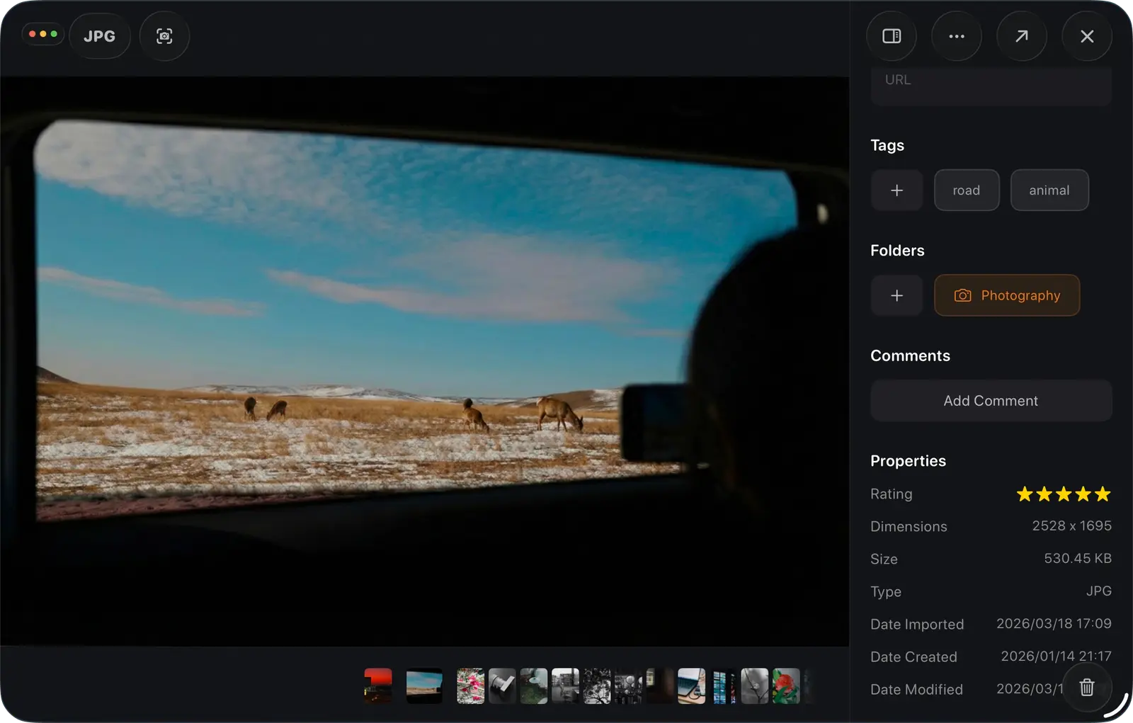 Hive detail view preserving URL, tags, folder context, and notes beside a saved reference