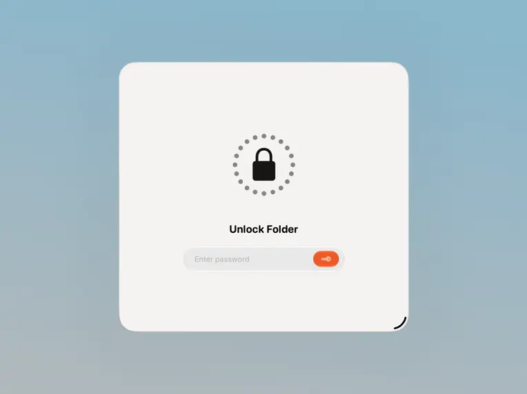 Hive locked folder asking for a password